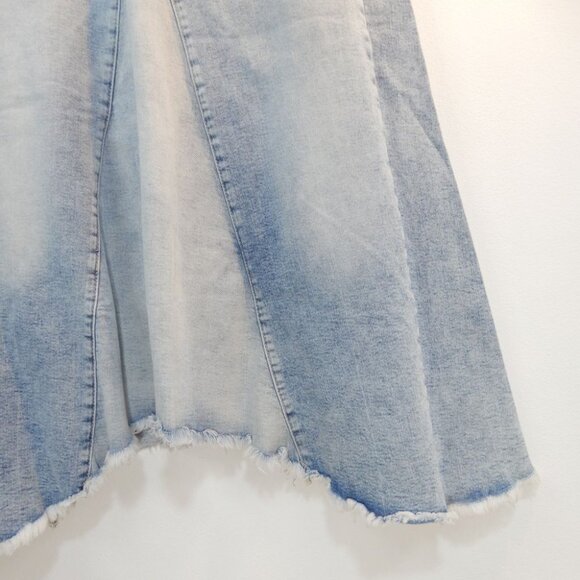 Wash Lab Selma Pieced Asymmetric Denim Maxi SKIRT Size 29 Surf Blue NEW $128 - Picture 6 of 8